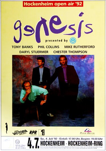 Genesis - We Cant Dance, Hockenheimring 1992 - Konzertplakat