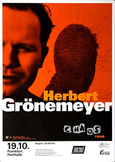 Herbert Grönemeyer - Chaos, Frankfurt 1993 - Konzertplakat