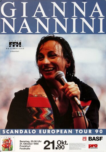 Gianna Nannini - Scandalo, Frankfurt 1990 - Konzertplakat