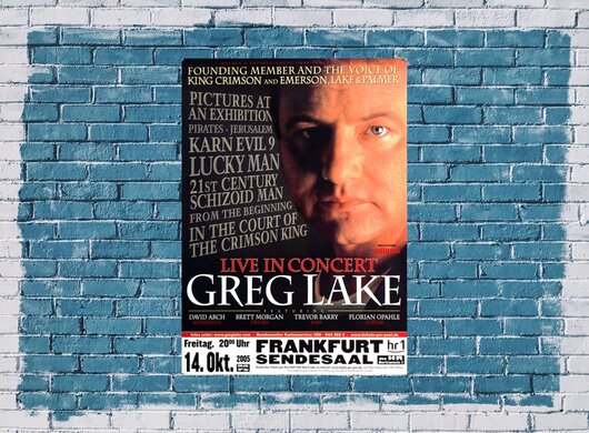Greg Lake - Nuclear Attack, Frankfurt 2005 - Konzertplakat