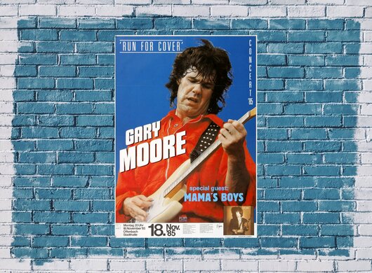 Gary Moore - Run For Cover, Offenbach 1985 - Konzertplakat