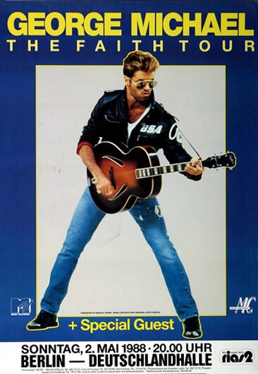 George Michael - The Faith, Berlin 1988 - Konzertplakat