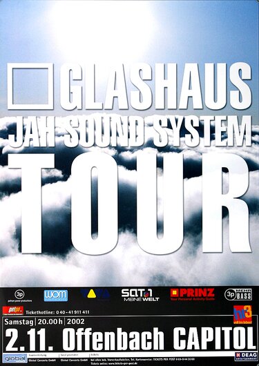 Glashaus - Jah Sound System, Offenbach & Frankfurt 2002 - Konzertplakat