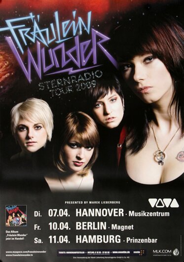 Fräulein Wunder - Sternradio, Tour 2009 - Konzertplakat