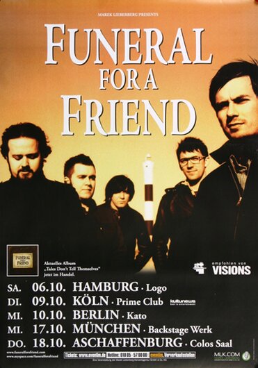 Funeral For A Friend - Tales Dont Tell, Tour 2007 - Konzertplakat