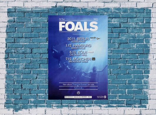 Foals - Blue Blood, Tour 2010 - Konzertplakat