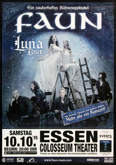 Faun - Luna & Live, Essen 2015 - Konzertplakat