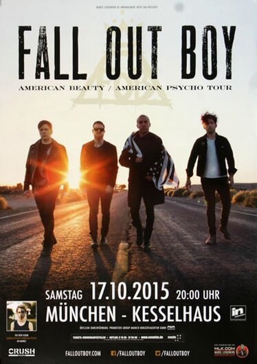 Fall Out Boy - American Psycho , München 2015 - Konzertplakat