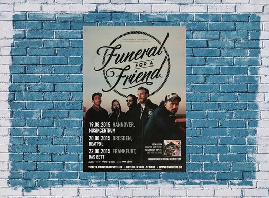 Funeral For A Friend - Chapter And Verse, Tour 2015 - Konzertplakat