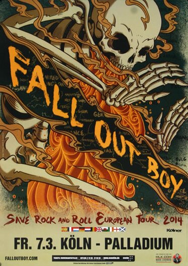 Fall Out Boy - Save Rock, Köln 2014 - Konzertplakat