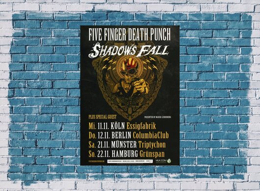 Five Finger Death Punch - Shadows Fall, Tour 2009 - Konzertplakat