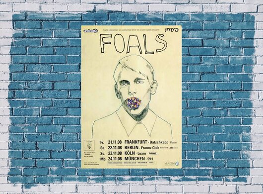 Foals - Antidotes, Tour 2008 - Konzertplakat