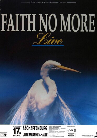 Faith No More - Angel Dust, Aschaffenburg 1992 - Konzertplakat