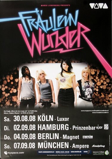 Fräulein Wunder - Wir sind Neu, Tour 2008 - Konzertplakat