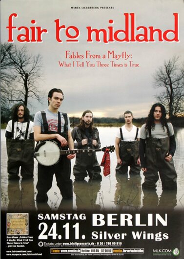 Fair To Midland - Fables From A Mayfly, Berlin 2007 - Konzertplakat