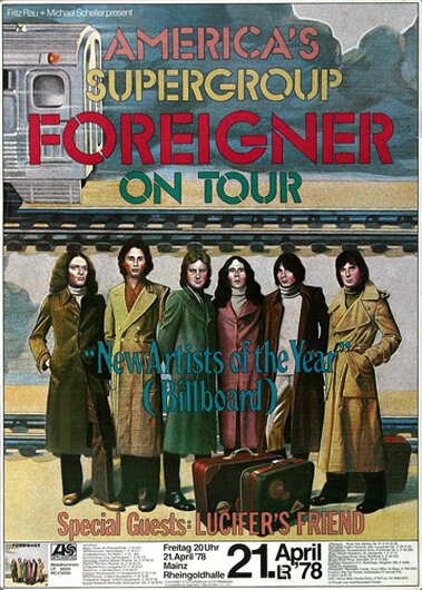 Foreigner - Double Vision, Frankfurt 1978 - Konzertplakat