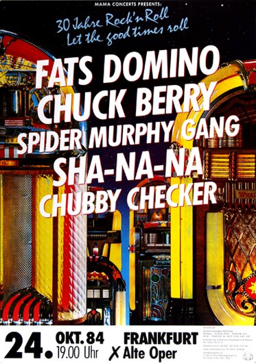 Fats Domino, Chuck Berry, Spider Murphy Gang, FRA, 1984