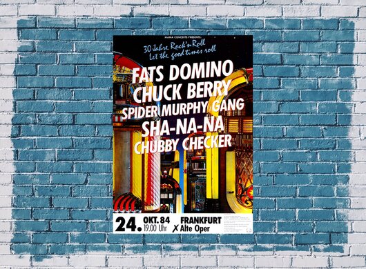 Fats Domino - What A Party, Tour 1984 - Konzertplakat