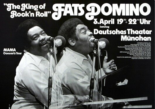 Fats Domino - Fats Is Back, München 1969 - Konzertplakat