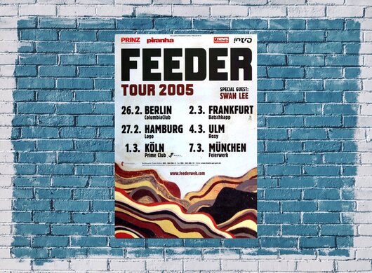 Feeder - Pushing Senses, Tour 2005 - Konzertplakat