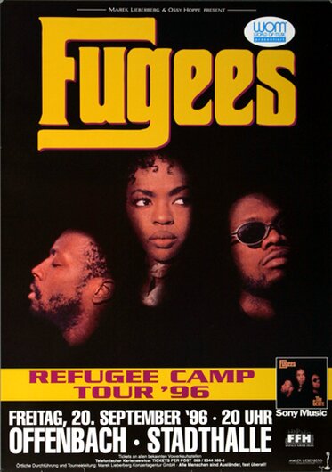 Fugees - Refugee Camp , Offenbach 1996 - Konzertplakat