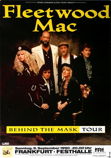 Fleetwood Mac - Behind The Mask, Frankfurt 1990 - Konzertplakat