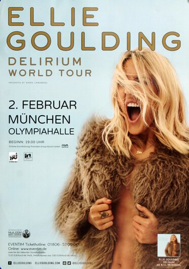 Ellie Goulding - Delirium , München 2016 - Konzertplakat