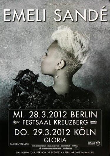 Emeli Sande - Breaking The Law, Bremen & Karlsruhe 2012 - Konzertplakat