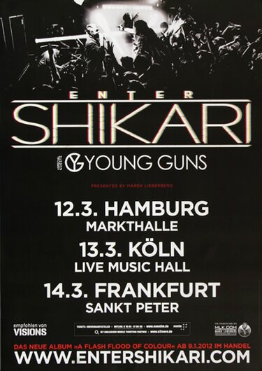Enter Shikari - Flood Of Color, Tour 2012 - Konzertplakat