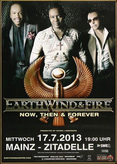 Earth, Wind & Fire - Now and Then , Mainz 2013 - Konzertplakat