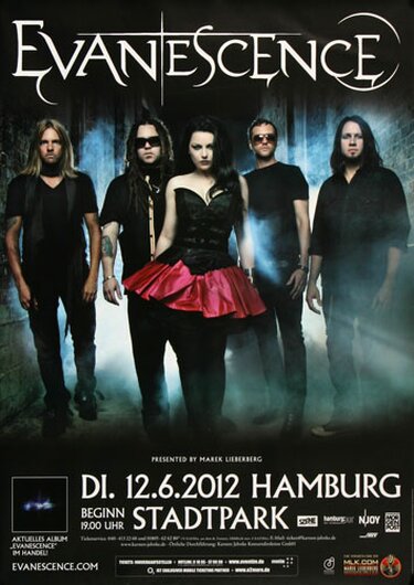 Evanescence - Made Of Stone , Hamburg 2012 - Konzertplakat