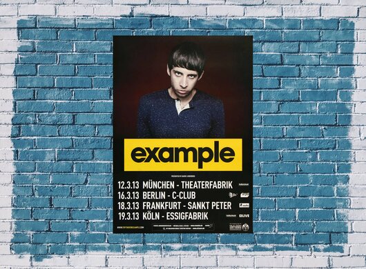 Example - Live Life Living, Tour 2013 - Konzertplakat
