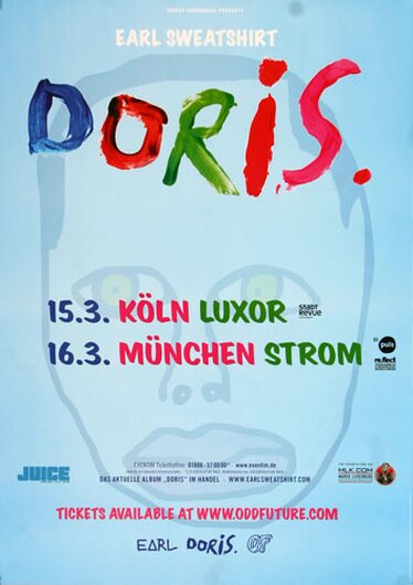 Earl Sweatshirt, Köln & München 2014 - Konzertplakat