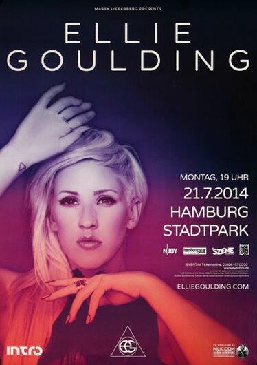 Ellie Goulding - Live In Hamburg, Hamburg 2014 - Konzertplakat
