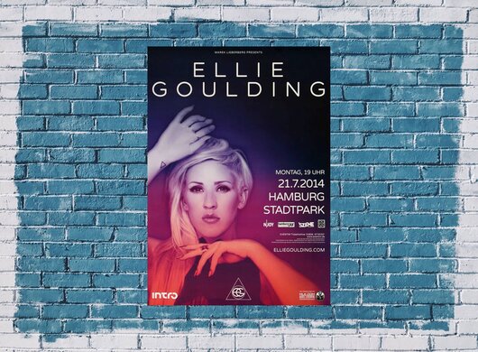 Ellie Goulding - Live In Hamburg, Hamburg 2014 - Konzertplakat