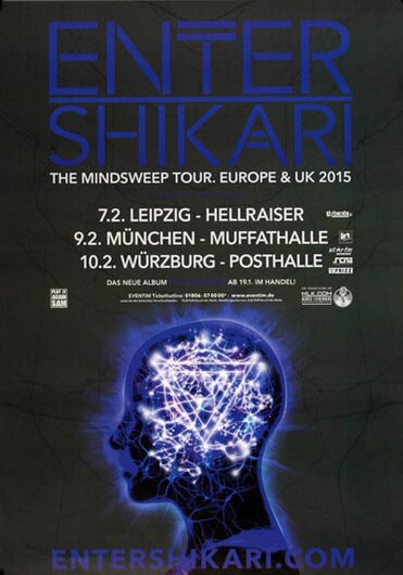 Enter Shikari - Mindsweep , München 2015 - Konzertplakat
