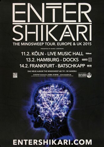 Enter Shikari - Mindsweep , Frankfurt 2015 - Konzertplakat