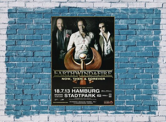 Earth, Wind & Fire - Now and Then , Hamburg 2013 - Konzertplakat