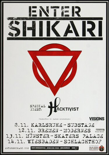 Enter Shikari - Snakepit, Tour 2013 - Konzertplakat