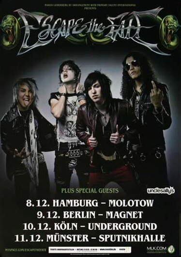 Escape The Fate - This War Is Ours, Tour 2009 - Konzertplakat