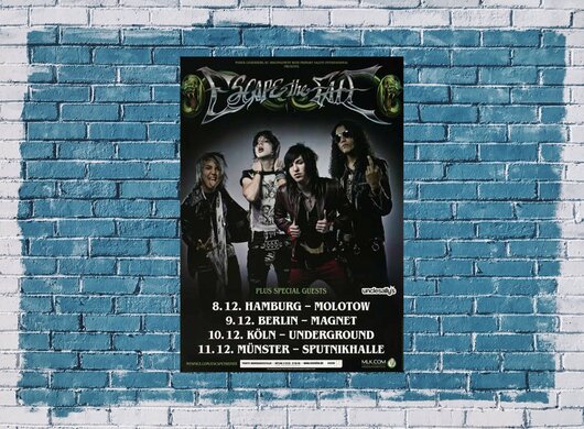 Escape The Fate - This War Is Ours, Tour 2009 - Konzertplakat