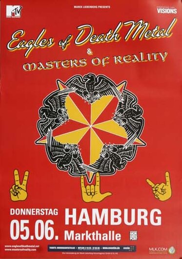 Eagles of Death Metal - Master of Reality, Hamburg 2008 - Konzertplakat