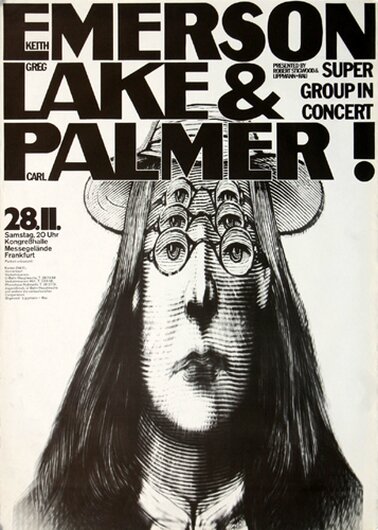 Emerson, Lake & Palmer - Tarkus, Frankfurt 1970 - Konzertplakat