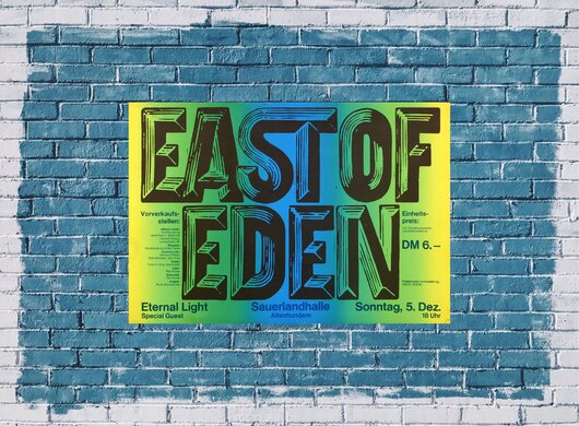 East Of Eden - F.N.A.S.U., Saarbrücken 1971 - Konzertplakat