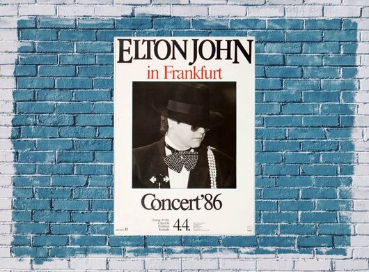 Elton John - Leather Jackets, Frankfurt 1986 - Konzertplakat