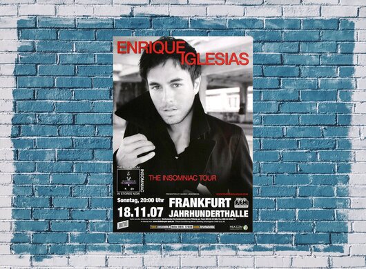 Enrique Iglesias - The Insomniac, Frankfurt 2007 - Konzertplakat
