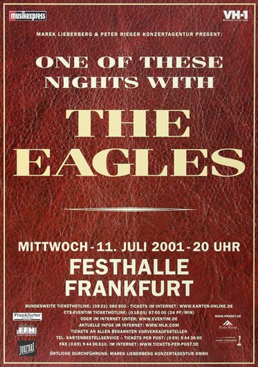 The Eagles - The Night, Frankfurt 2001 - Konzertplakat