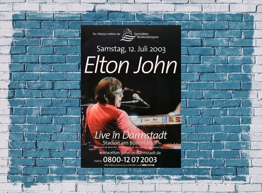 Elton John - Peachtree Road, Darmstadt 2003 - Konzertplakat