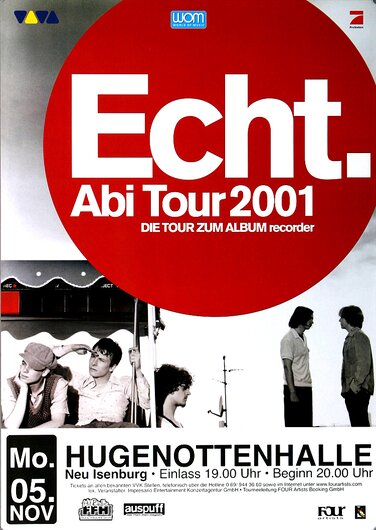 Echt - Recorder, Neu-Isenburg 2001 - Konzertplakat