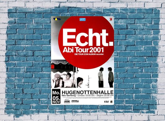 Echt - Recorder, Neu-Isenburg 2001 - Konzertplakat